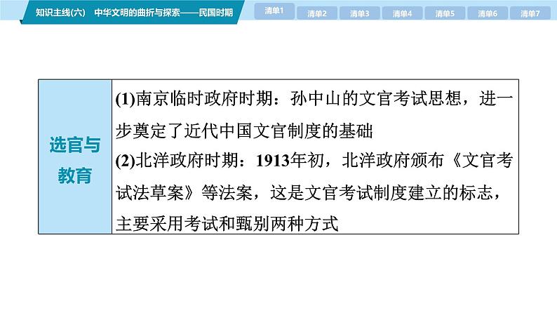 第三部分　考前增分一   知识主线(六)　中华文明的曲折与探索——民国时期-【备战2025】高考历史二轮复习课件第7页