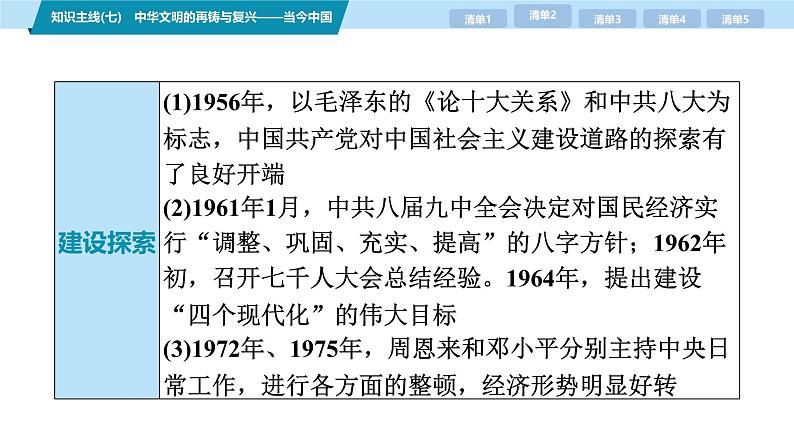 第三部分　考前增分一   知识主线(七)　中华文明的再铸与复兴——当今中国-【备战2025】高考历史二轮复习课件第7页