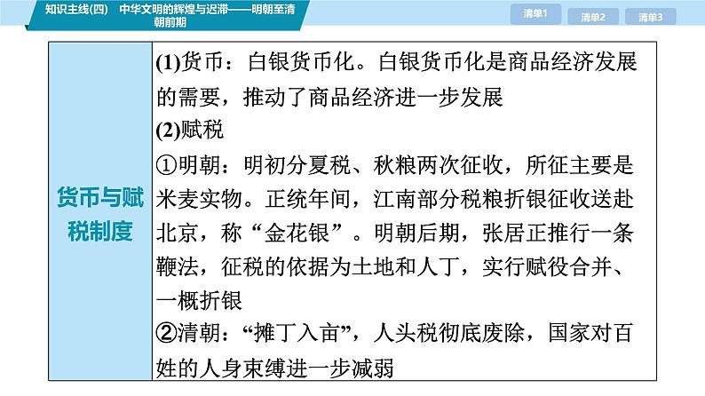 第三部分　考前增分一   知识主线(四)　中华文明的辉煌与迟滞——明朝至清朝前期-【备战2025】高考历史二轮复习课件第7页