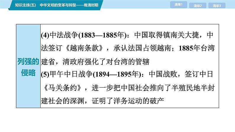 第三部分　考前增分一   知识主线(五)　中华文明的变革与转型——晚清时期-【备战2025】高考历史二轮复习课件第4页