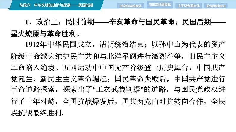 第一部分　板块二　阶段六　中华文明的曲折与探索——民国时期-【备战2025】高考历史二轮复习课件第6页