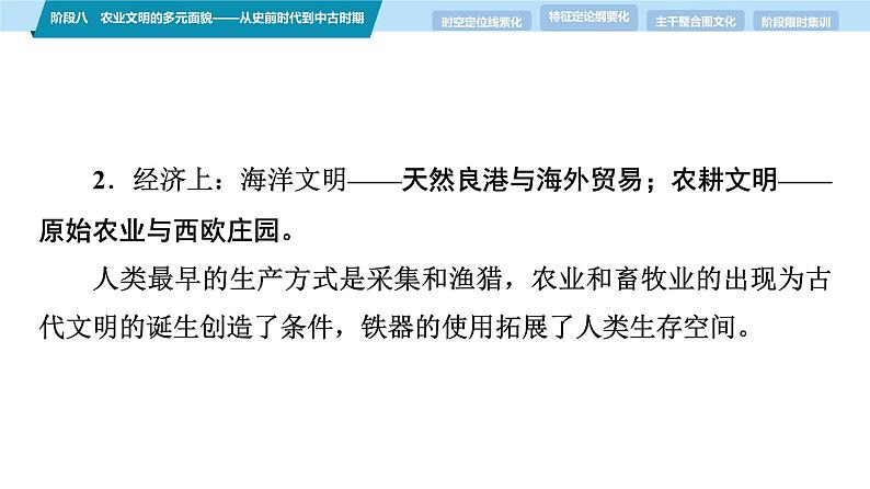 第一部分　板块三　阶段八　农业文明的多元面貌——从史前时代到中古时期-【备战2025】高考历史二轮复习课件第5页