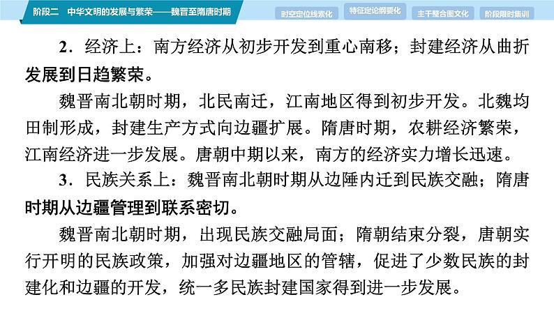 第一部分　板块一　阶段二　中华文明的发展与繁荣——魏晋至隋唐时期-【备战2025】高考历史二轮复习课件第5页