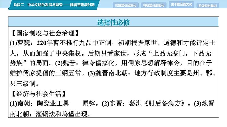 第一部分　板块一　阶段二　中华文明的发展与繁荣——魏晋至隋唐时期-【备战2025】高考历史二轮复习课件第8页