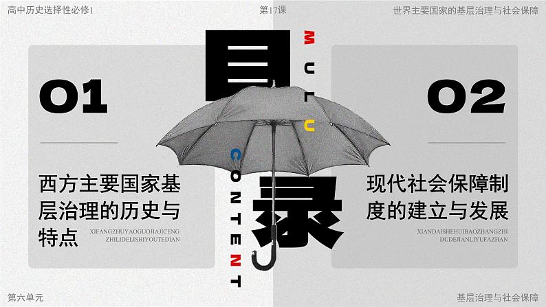 高中历史人教统编版选择性必修1国家制度与社会治理第18课世界主要国家的基层治理与社会保障精品课件第2页