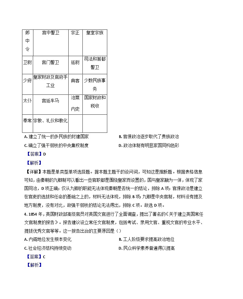 2024-2025学年度甘肃省兰州第一中学高二上学期11月月考历史试题(解析版)第2页