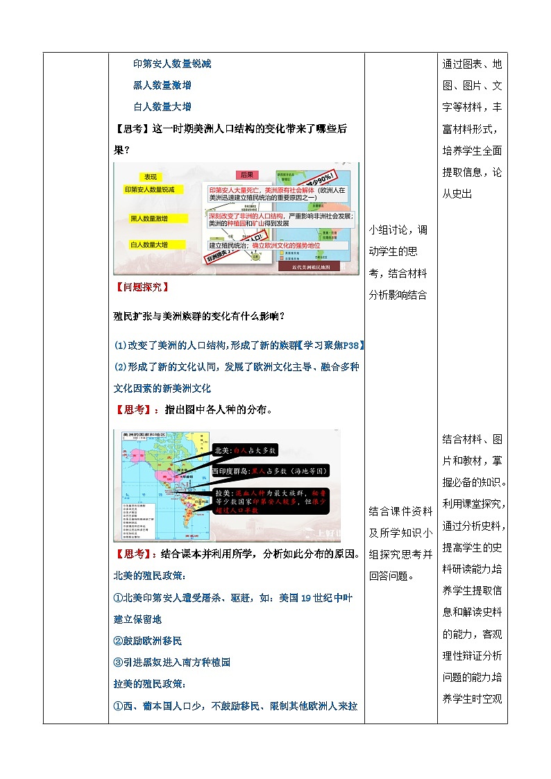 人教统编版高中历史选择性必修7《 近代殖民活动和人口的跨地域转移》（ 教学设计）第3页