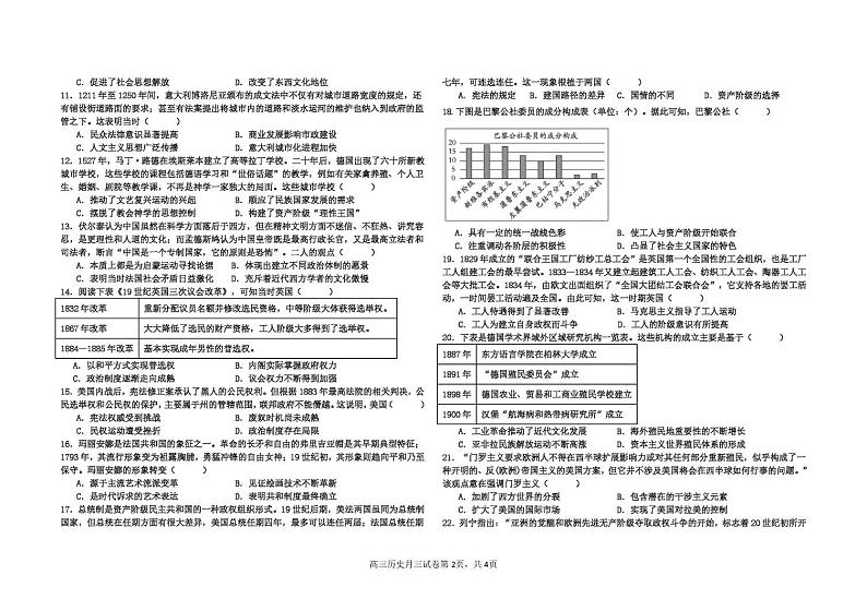冀州区冀州中学2024高三上学期月三考试历史试题第2页