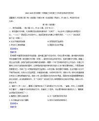 天津市西青区杨柳青第一中学2024-2025学年高三上学期期中考试历史试题(解析版)