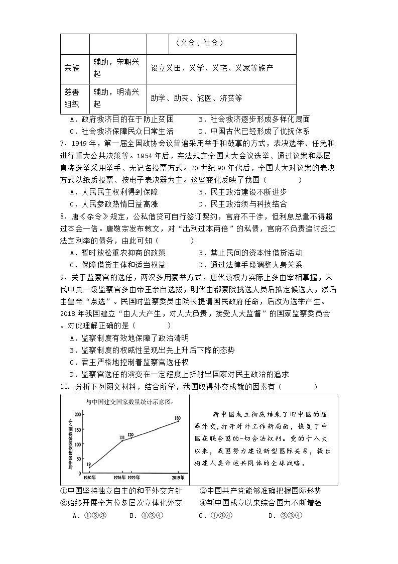 四川省绵阳实验高级中学2024-2025学年高二上学期12月月考历史试题第2页