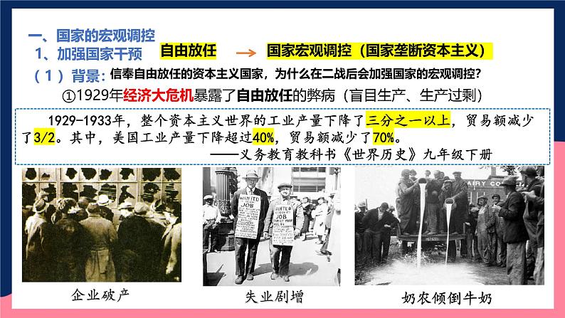 人教统编版高中历史中外历史纲要下册19《资本主义国家的新变化》（教学课件）第7页