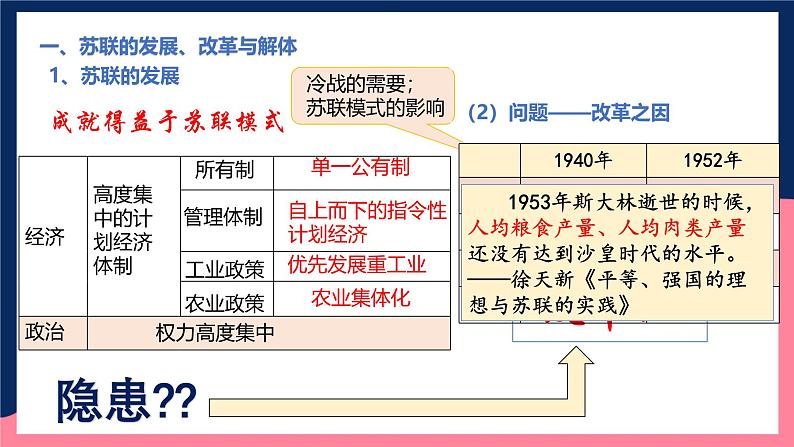 人教统编版高中历史中外历史纲要下册20《 社会主义国家的发展与变化》（教学课件）第7页