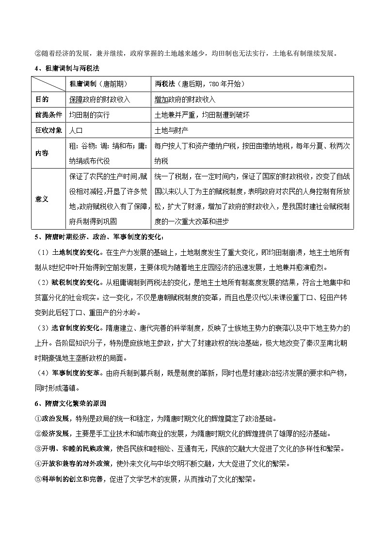重难点03 中华文明的曲折发展与繁荣（魏晋至隋唐时期）-2025年高考历史 热点 重点 难点 专练（西北四省专用）（原卷版）第3页