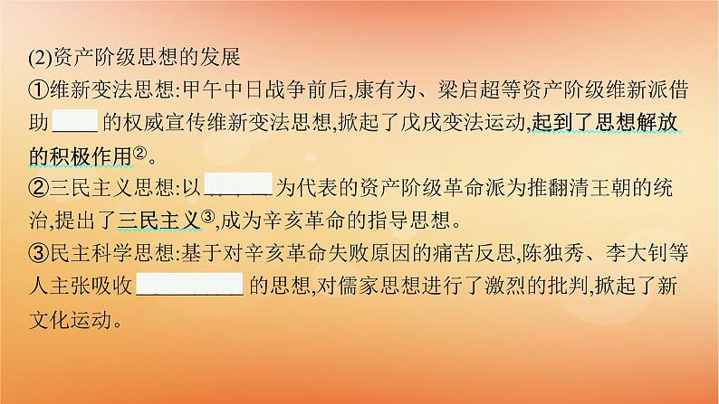 专题版2025届高考历史二轮总复习板块二中国近现代史专题八向西方学习的潮流__近现代中国的思想解放与科教文化课件第8页