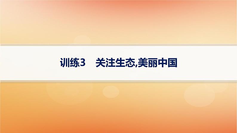 专题版2025届高考历史二轮总复习热点专项练训练3关注生态美丽中国课件第1页