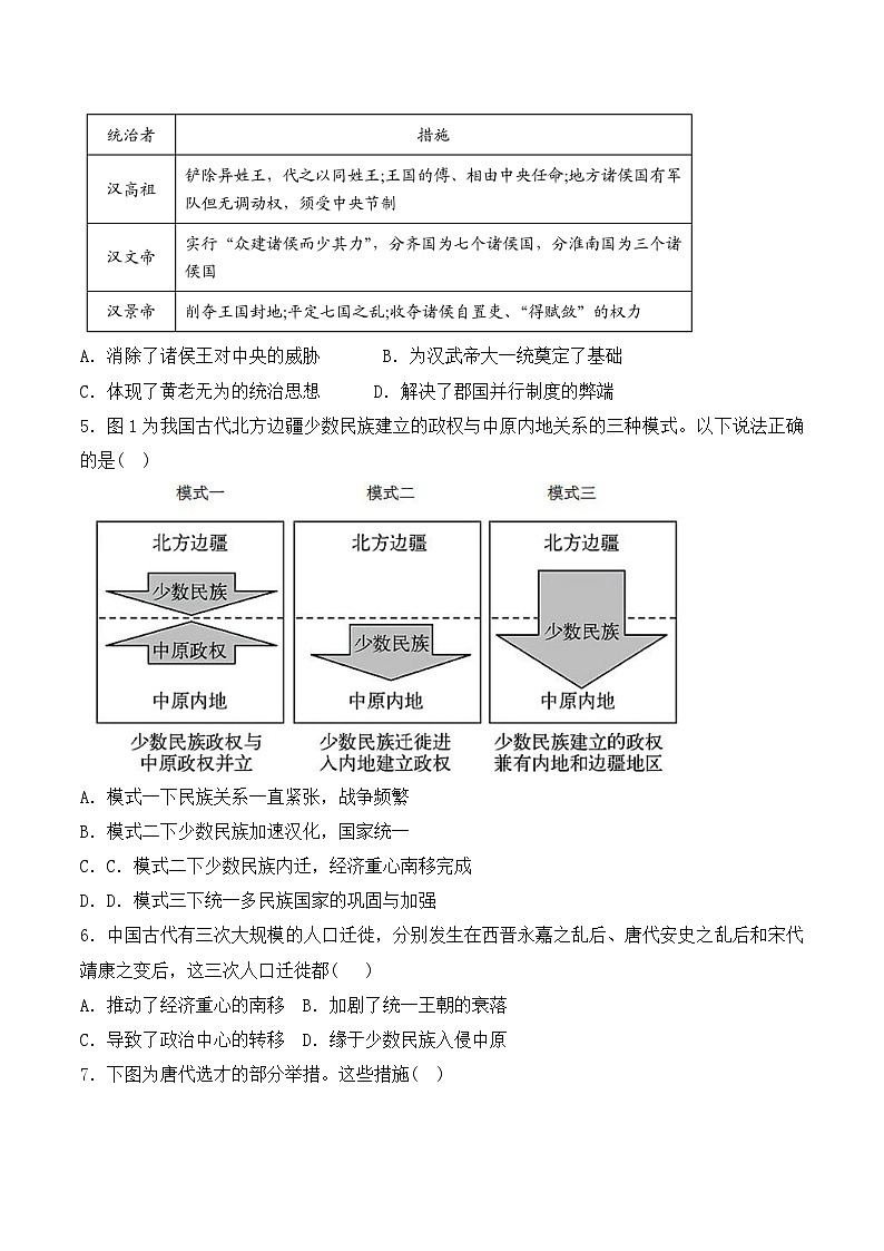 安徽省庐巢联盟2024-2025学年高一上学期第二次月考历史试卷第2页