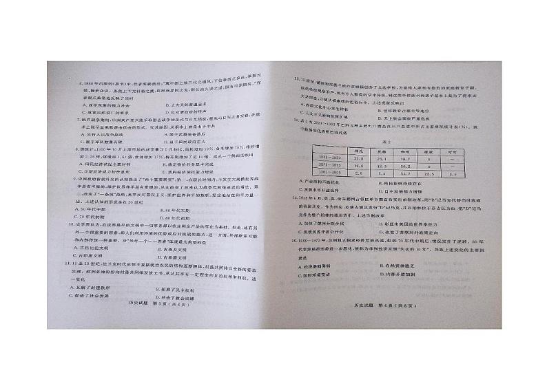 山东省济宁市2024-2025学年高三上学期期末质量检测历史试卷第2页