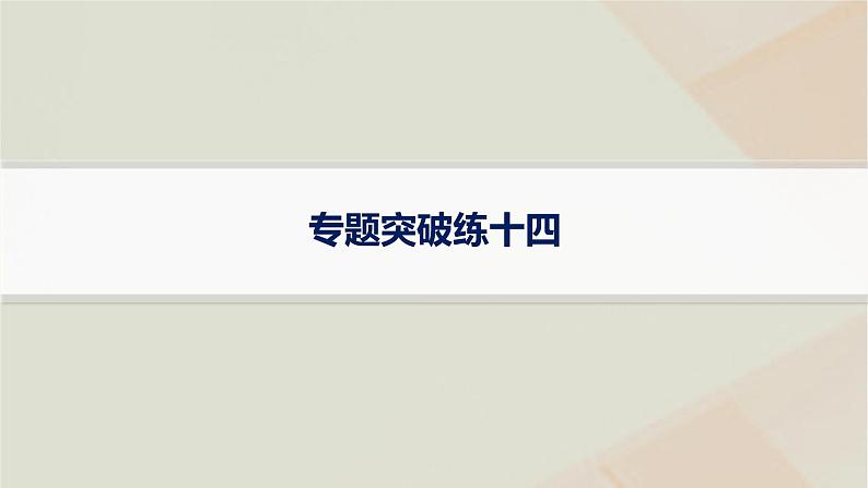 通史版2025届高考历史二轮总复习第一编通史整合板块三多元文明的共生碰撞与交融__世界史专题突破练十四课件第1页