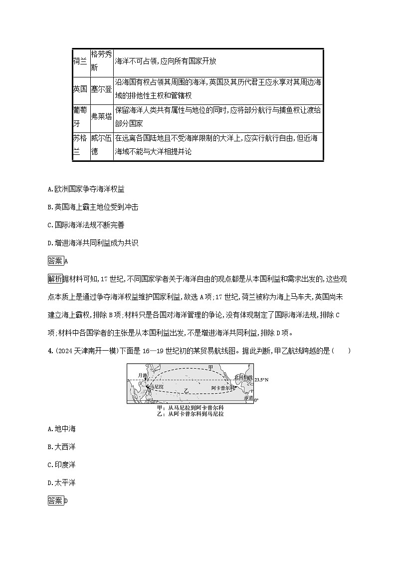通史版2025届高考历史二轮总复习专题突破练11第2页