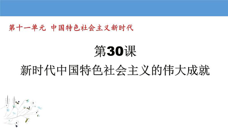 纲要上第30课《新时代中国特色社会主义的伟大成就》 课件第1页