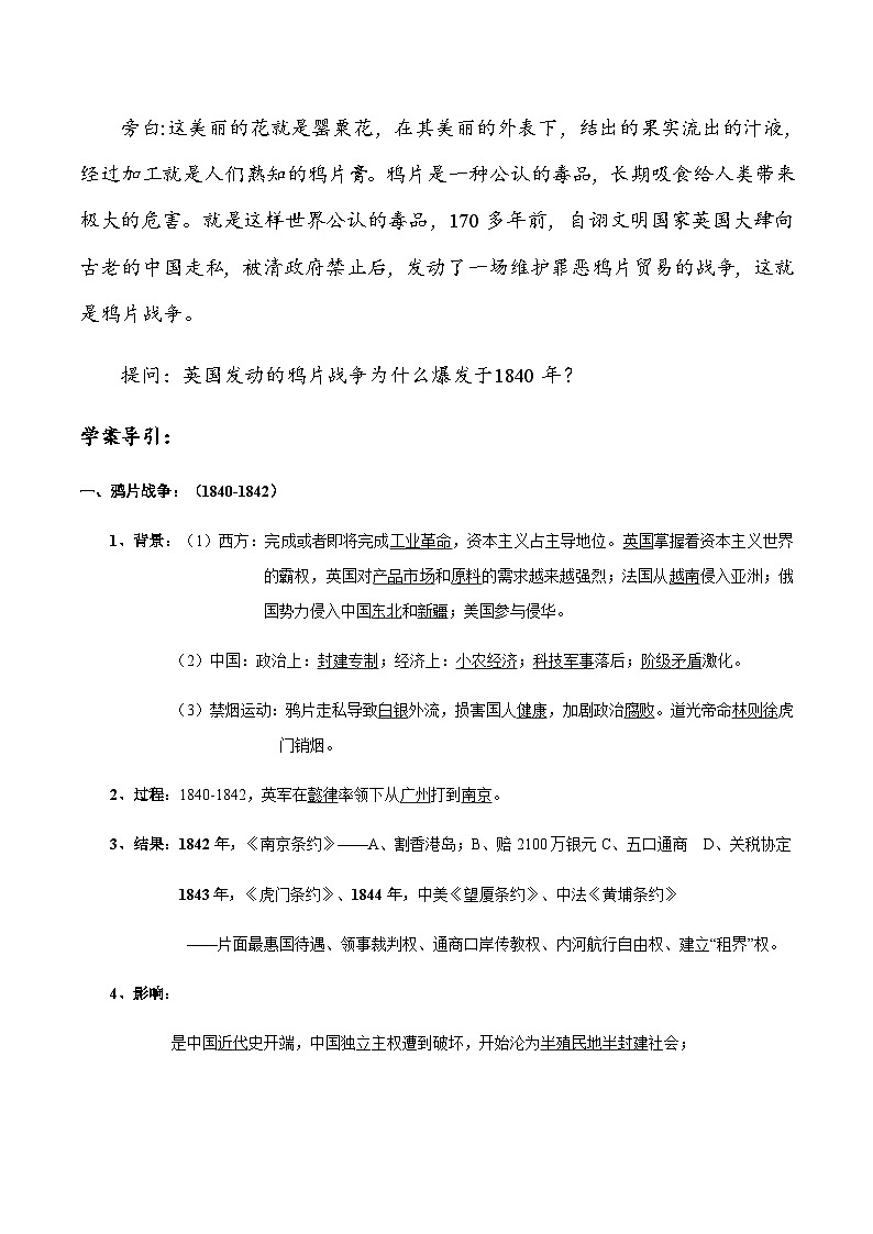 第16课 两次鸦片战争 2024-2025学年高一历史新教材（中外史纲要上）同步优质教案第3页