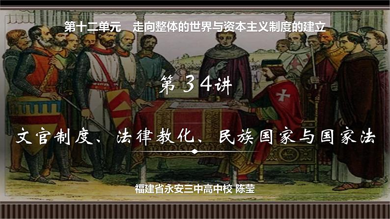 第34讲 文官制度、法律教化、民族国家与国家法-【备战2025】2025届新高考历史一轮复习备考课件（新教材新高考）第2页