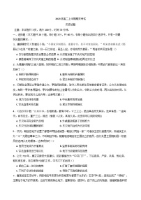 四川省眉山第一中学2024-2025学年高二上学期期末考试历史试题