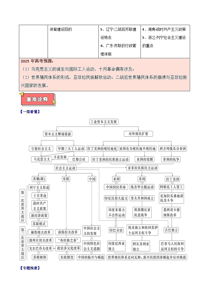 重难点13 近代以来的民族解放运动和社会主义运动-2025年高考历史 热点 重点 难点 专练（新高考通用）（原卷版）第2页