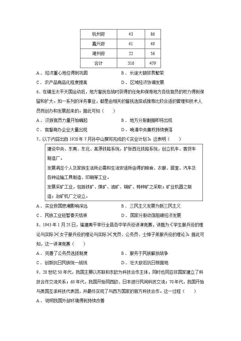 2024~2025学年甘肃省高三上学期12月高考诊断历史试卷第2页
