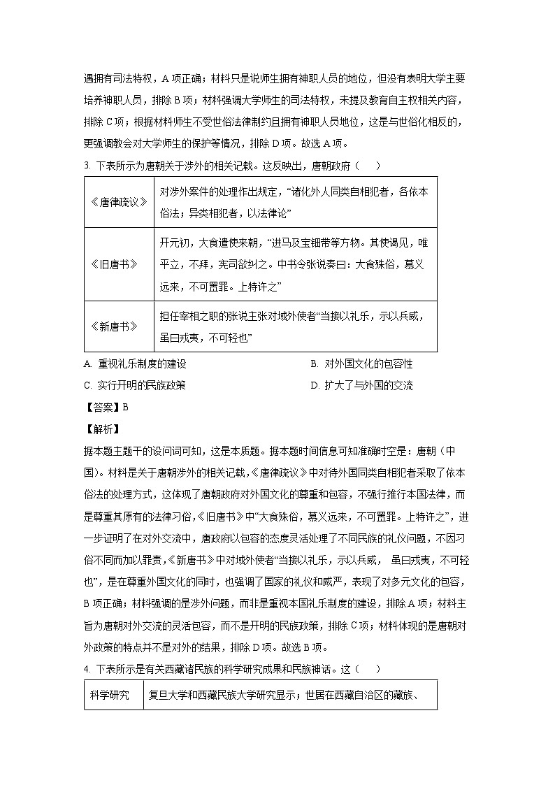 2024~2025学年河北省尚义县第一中学等校高二上学期12月月考历史试卷（解析版）第2页