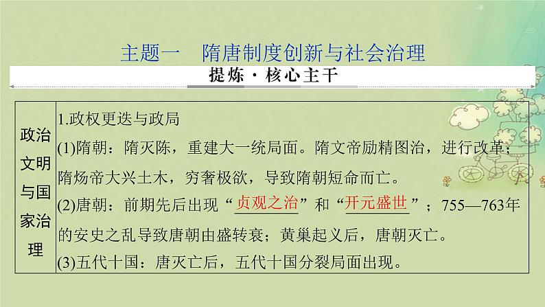 2025届高考历史二轮专题复习与测试模块一第4讲统一多民族封建国家的繁荣__隋唐课件第5页