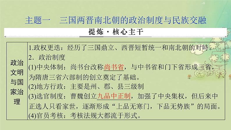 2025届高考历史二轮专题复习与测试模块第3讲政权更迭与民族交融__三国两晋南北朝课件第6页