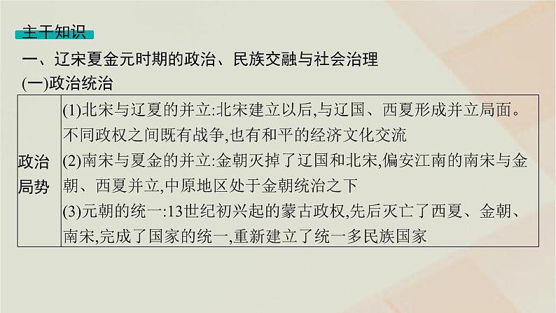 通史版2025届高考历史二轮总复习第一编通史整合板块一第三讲中华文明的进一步发展__辽宋夏金元时期课件第7页