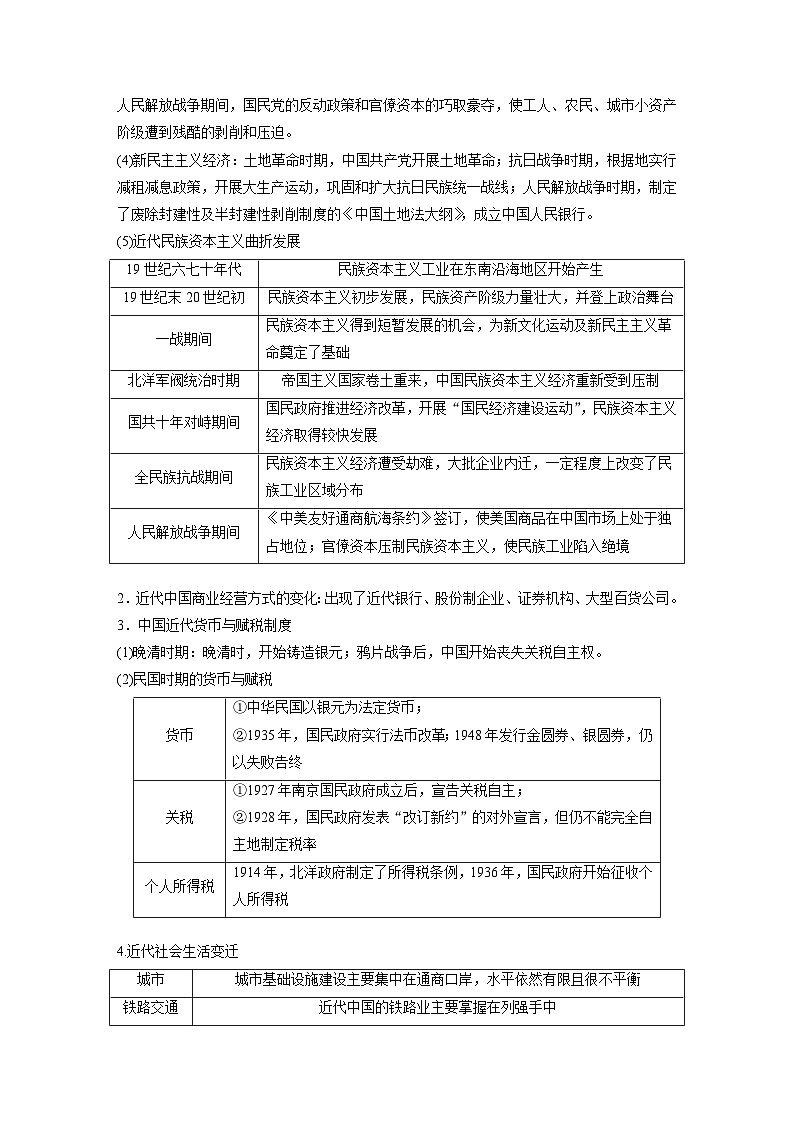板块二　专题七　中国近现代经济与社会生活--2025年高考历史大二轮复习（学生版）第3页