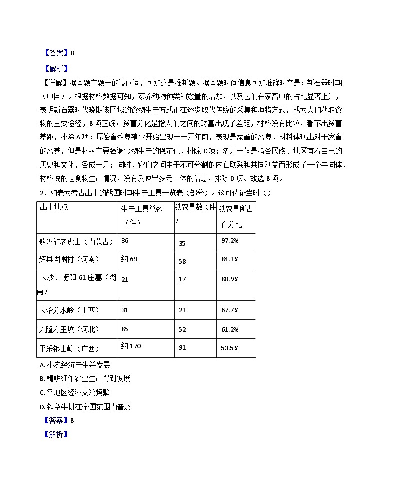 辽宁省部分学校2024-2025学年高二上学期期末考试历史试题(解析版)第2页
