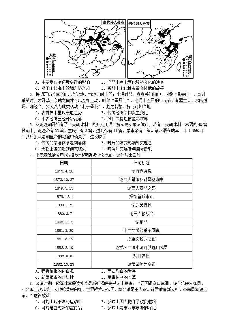 山东省名校联盟2024-2025学年高三上学期期末考试历史试题第2页