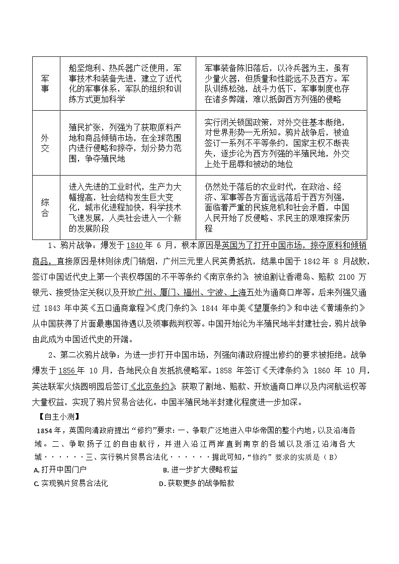 第15课 两次鸦片战争导学案第2页