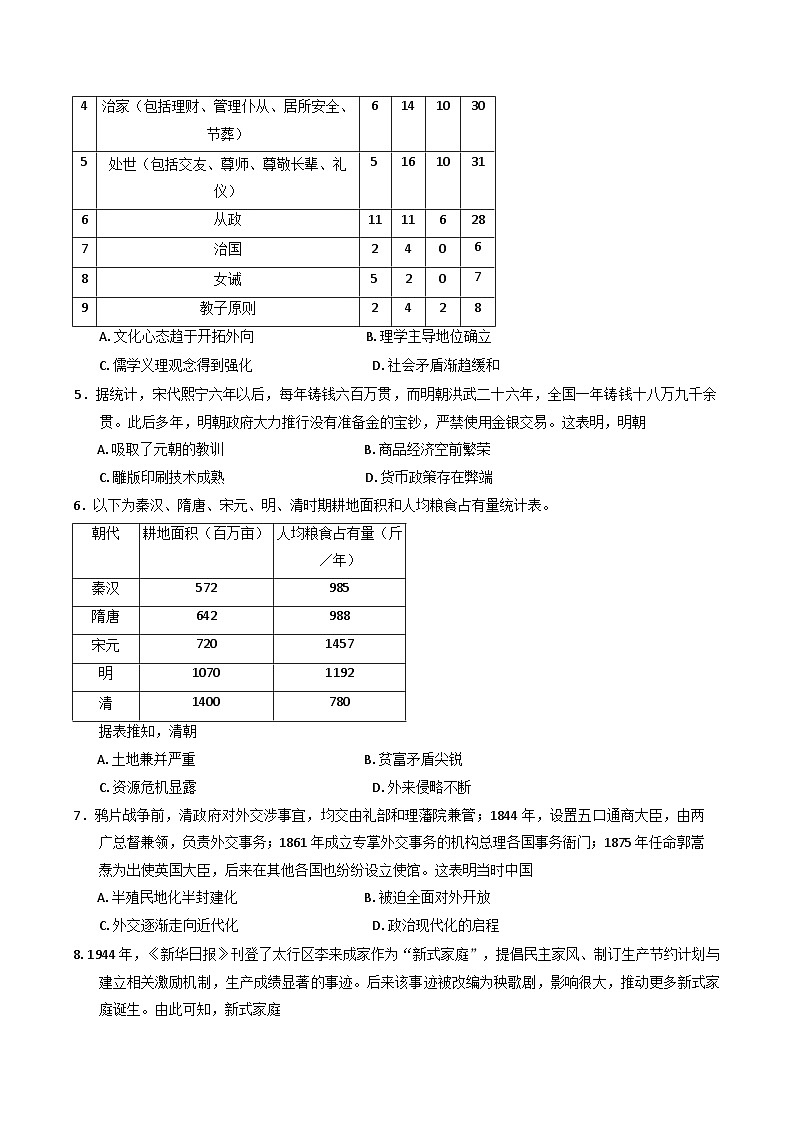 2025届广东省云浮市云城区高三上学期起调研模拟测试（一）历史试卷第2页