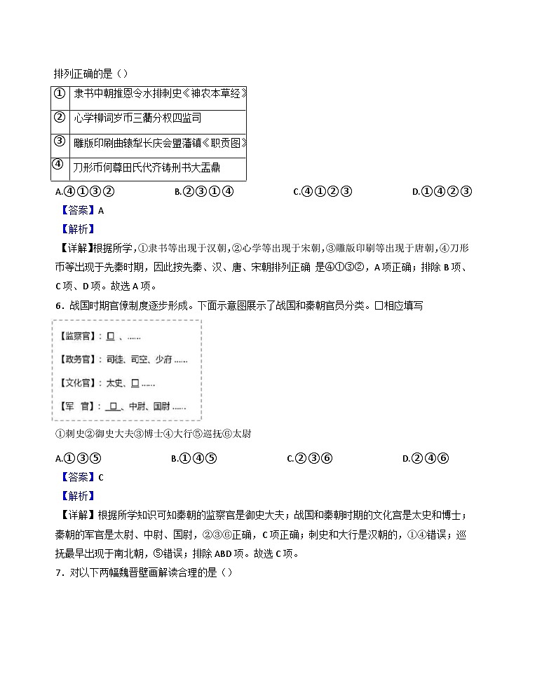 甘肃省天水市第一中学2024-2025学年高三上学期第五次诊断考试历史试题(解析版)第3页