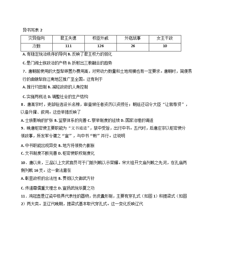 福建省厦门市2024-2025学年高二上学期期末考试历史试题第2页