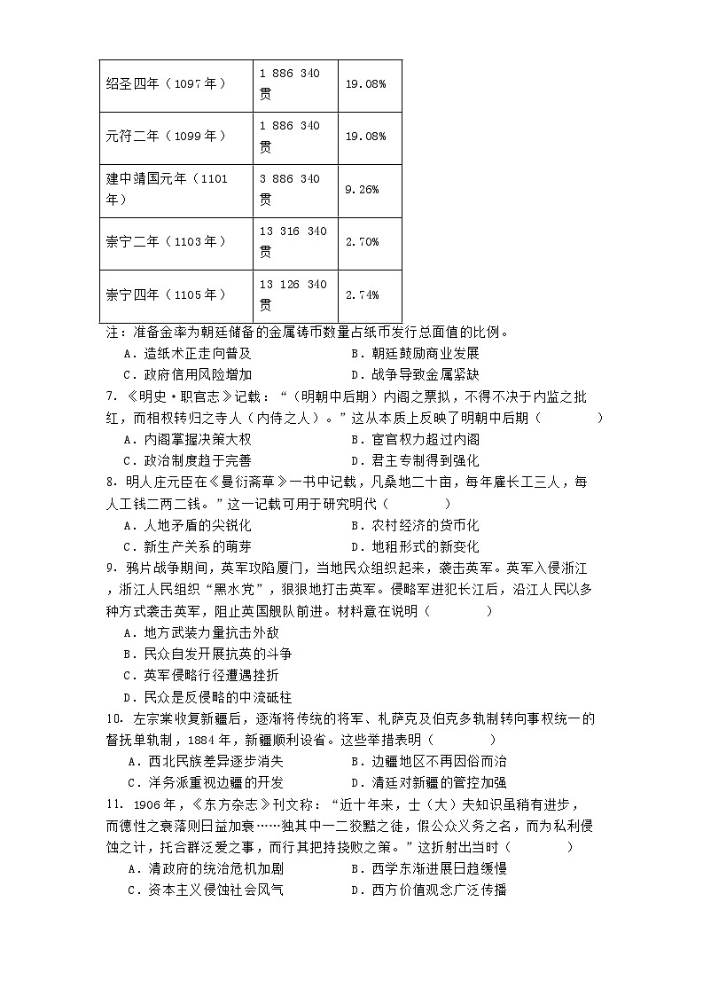 贵州省2024-2025学年高一上学期期末考试历史试题第2页
