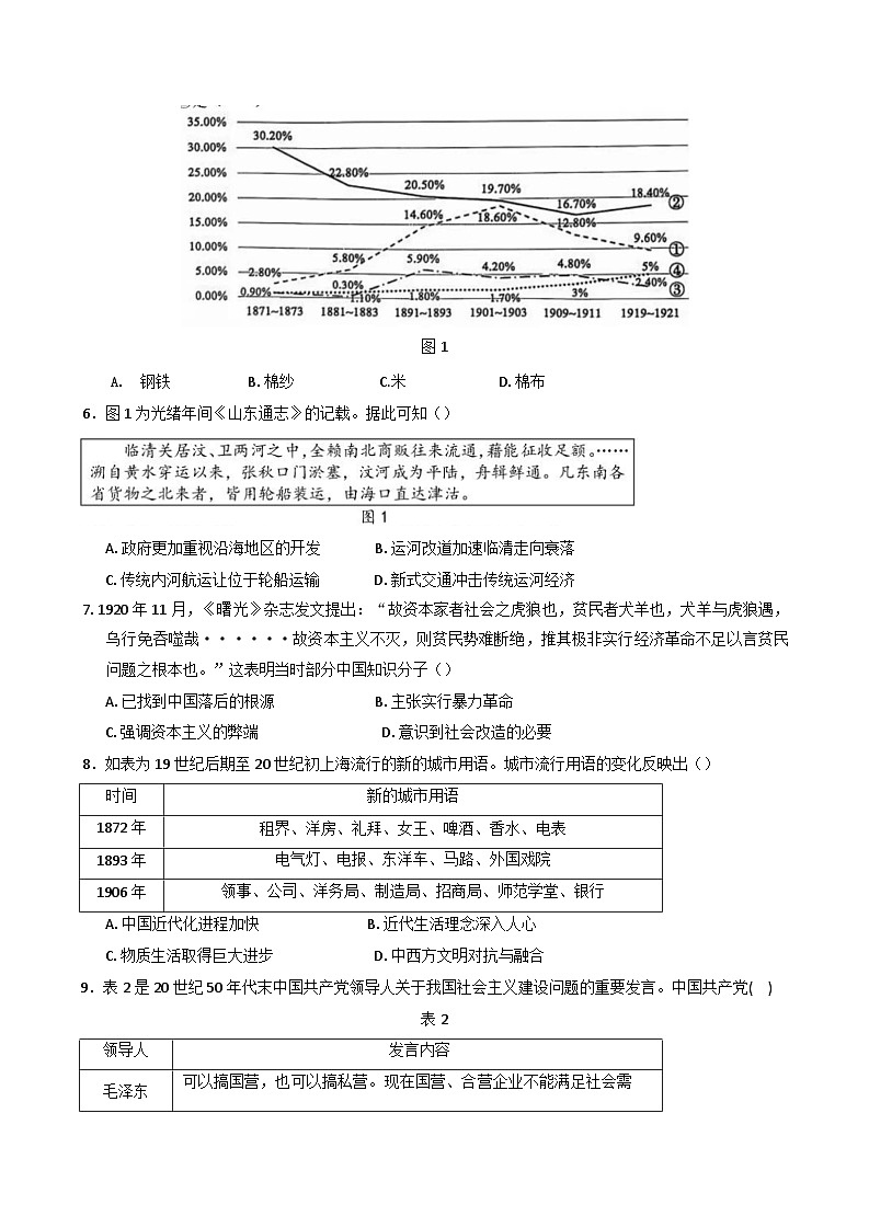 山东省淄博第一中学2024-2025学年高二下学期开学考试历史试题第2页