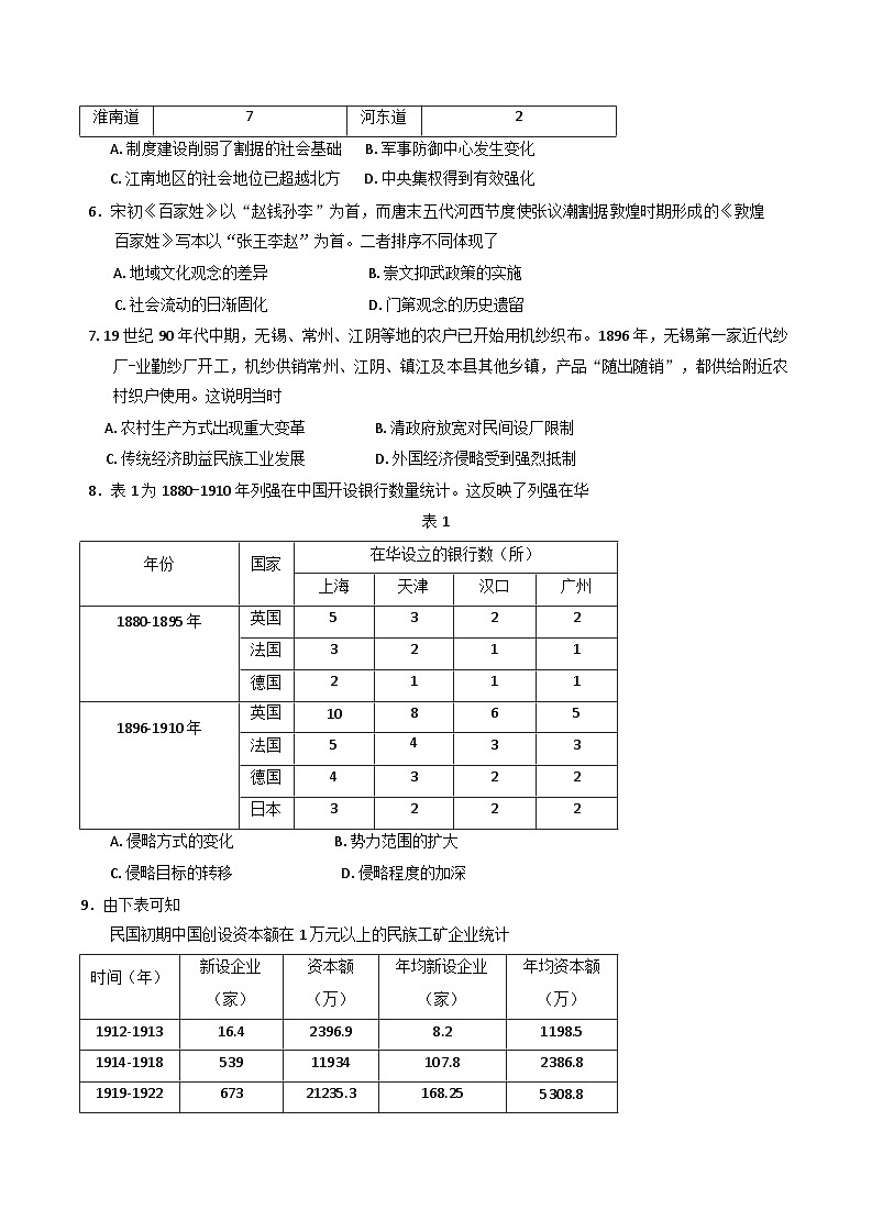 广东省广州市铁一中学2024-2025学年高三下学期2月月考历史试题(含解析)第2页
