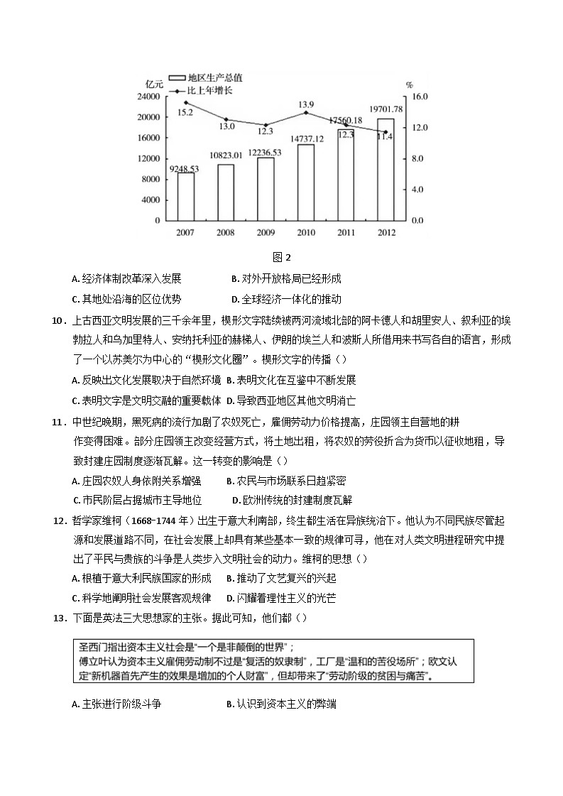 2025届山东省菏泽市单县第一中学高三下学期一模考前模拟（四）历史试题（含解析）第3页