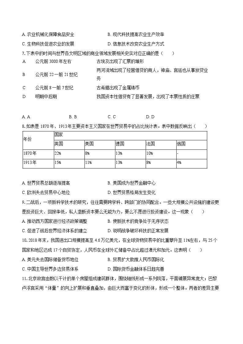 2024-2025学年河南省洛阳市高二（上）期末历史试卷第2页
