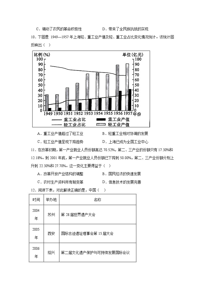 2025届安徽省滁州中学高三上学期第三次模拟考试历史试题第3页