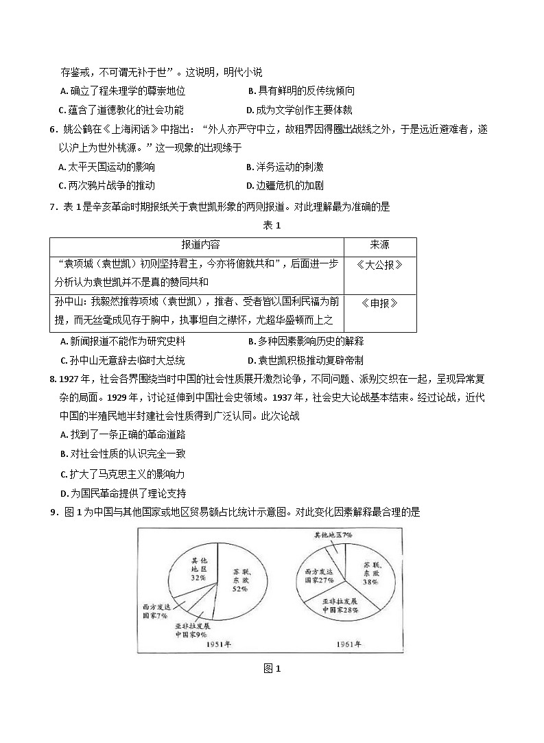 2025届河南省创新发展联盟高三下学期春季模拟检测（一模）历史试题第2页