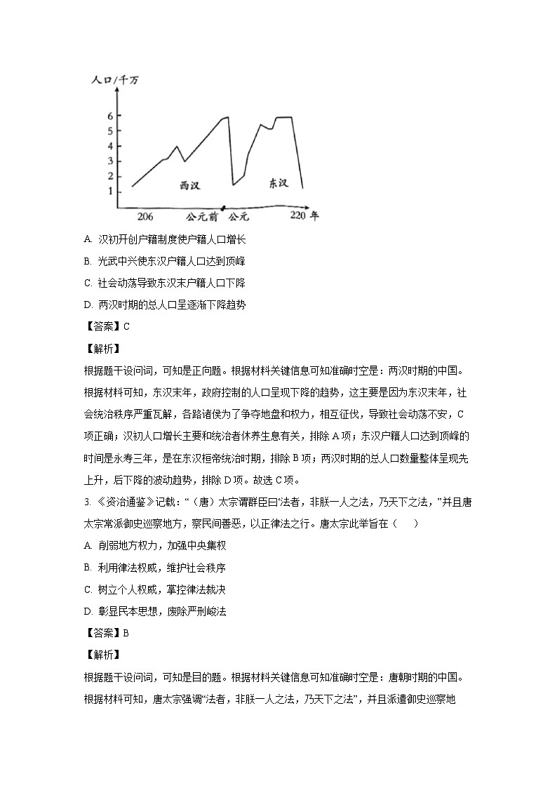 2024-2025学年广西壮族自治区部分学校高二上学期期末考试历史试卷（解析版）第2页