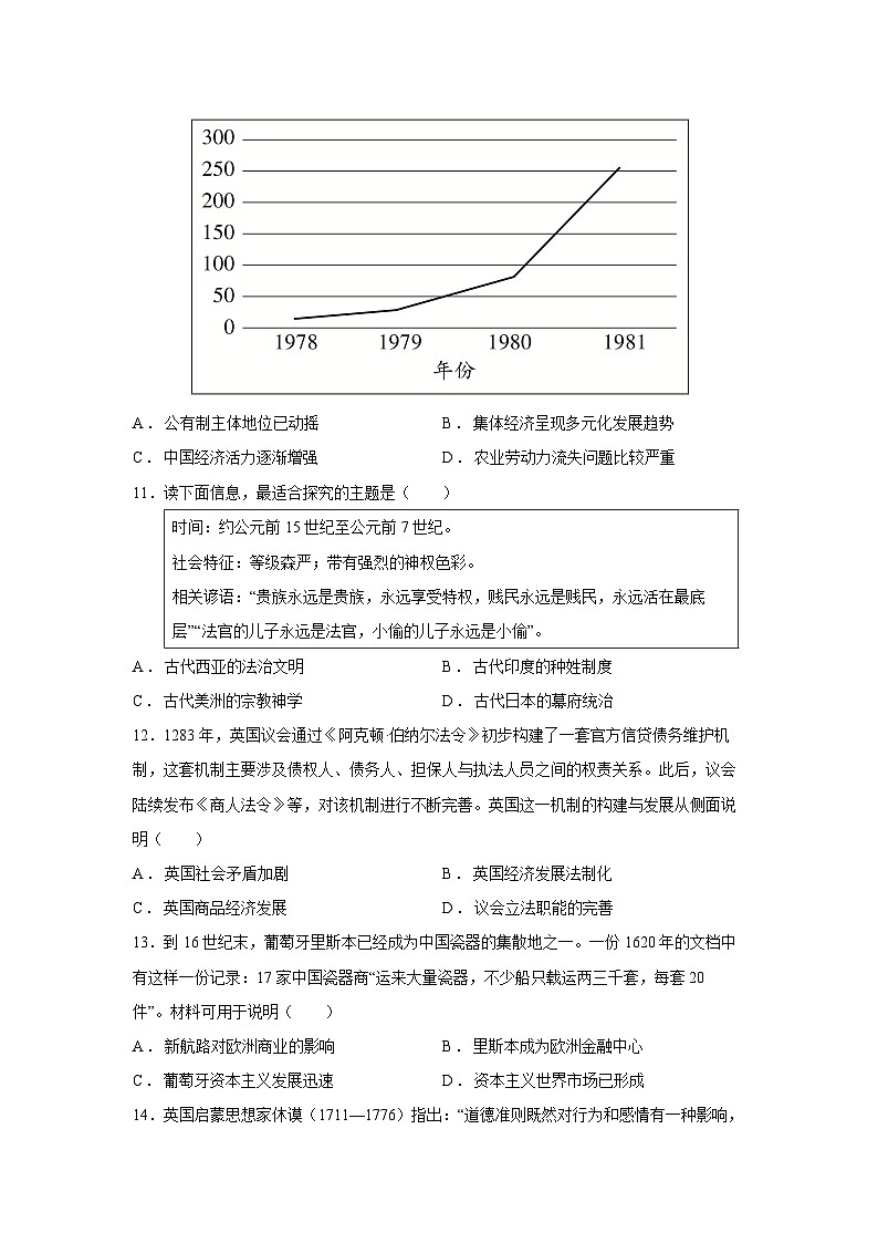 2024-2025学年河北省衡水金卷先享题高三一轮复习夯基卷（二）历史试卷第3页