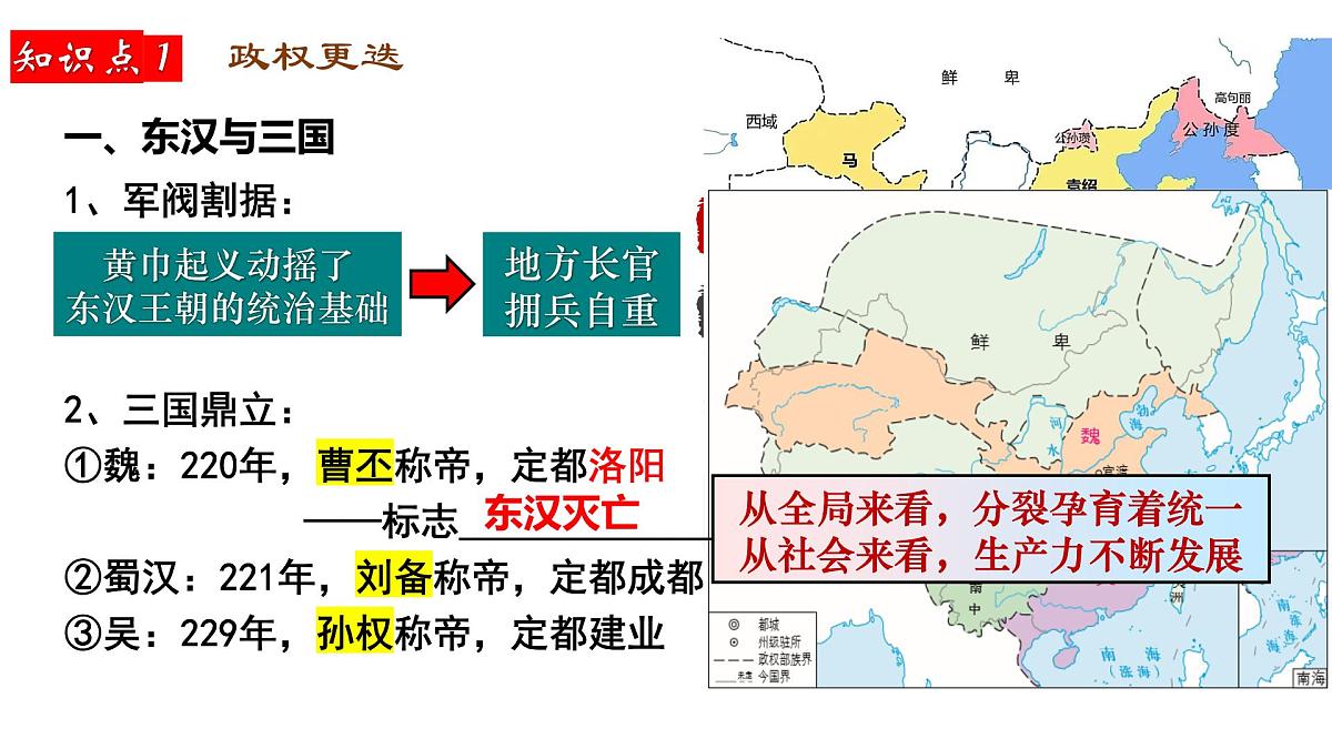 2025届高三历史一轮复习课件   三国两晋南北朝的政权更迭与民族交融第5页